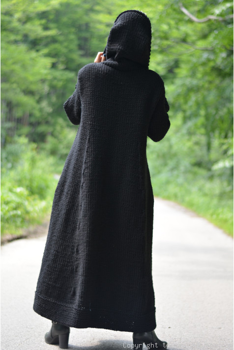 Long black hooded sweater new arrivals